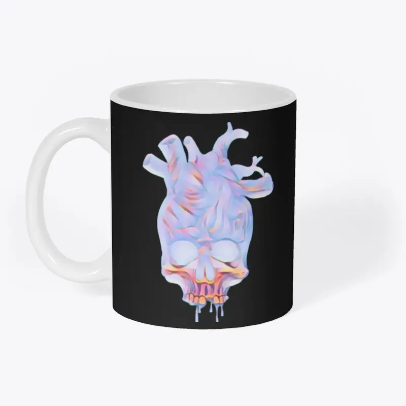 Anatomical Pastel Skull Heart