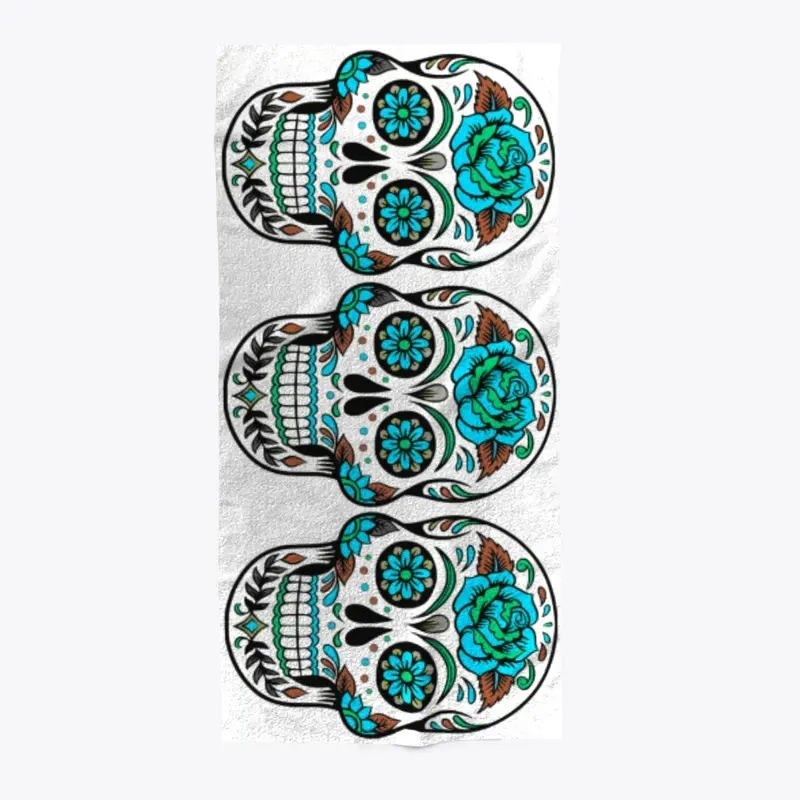 Teal Sugar Skulls