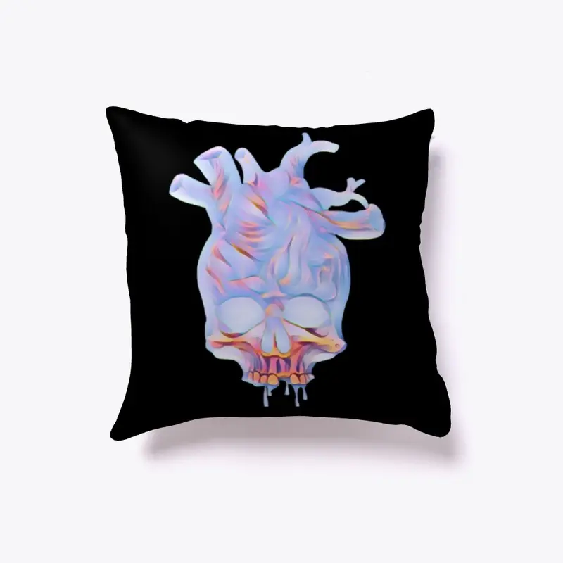 Anatomical Pastel Skull Heart